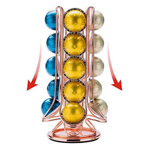 image for Flagship Revolving Coffee Pod Holder for Nespresso Vertuoline (20 Pods