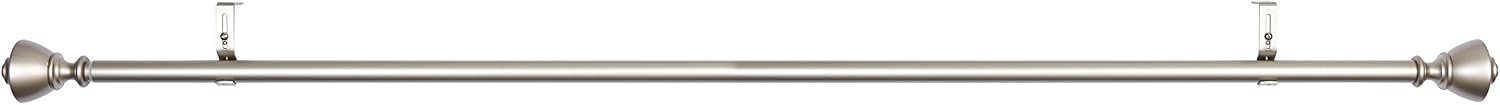 Amazon Basics Extendable Window Curtain Pole with Urn Finials, 19 mm Diameter, 91 to 183 cm, Nickel - Image 5