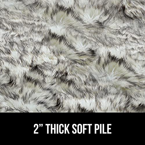 Gorilla Grip Fluffy Faux Fur Rug, 5x7, Machine Washable Soft Furry Area