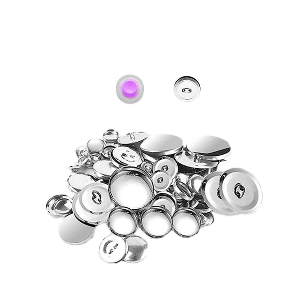 20 Set Cover Buttons Kit, Cloth Bag Round Button Base Self Cover Buttons Set, DIY Fabric Covered Button Kit for Hats Shirt Backpacks - 15mm