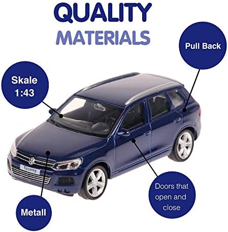 AutoGrad Dark Blue Volkswagen Touareg Toy Car | Metal 1:43 Toy Machine Vehicle Model