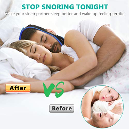 Anti Snoring Devices Chin Strap [Upgraded 2019], Snoring Solution Snore Stopper Anti Snoring Chin Strap for CPAP Users, Anti Snoring Devices Stop Snoring Sleep Aid Snore Reducing Aids for Men Women - Thumbnail 2
