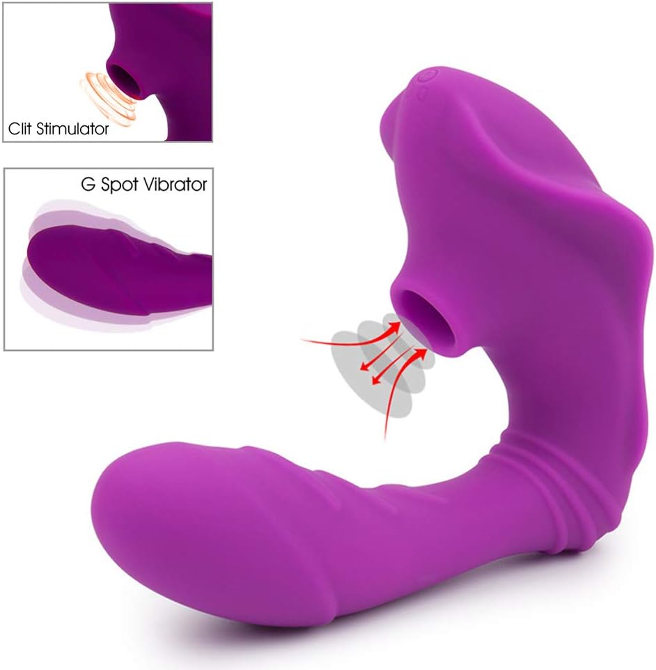 Upgraded Nipple Sucker Clítoris Stimulator Tongue Lick Breast Enlarge Toys Sucking Víbr?tör for Woman Couple USB Rechargeable Handsfree Clitorials Stimulation Tshirt - Relax 10 Speed