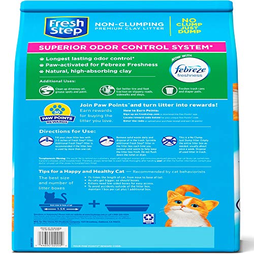 Fresh Step NonClumping Premium Scented Cat Litter with Febreze