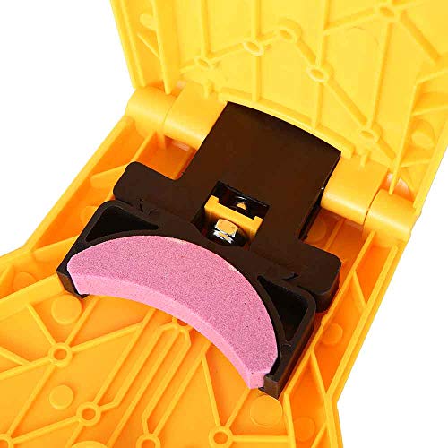 Windyus Chainsaw Sharpener, Portable Universal Chain Saw Blade Sharpener Fast Sharpening Stone Grinder Tool Bar-Mount Chainsaw Teeth Sharpener Fit for 14" 16" 18" 20" Two Hole Chain Saw Bar - Thumbnail 5