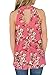 BLENCOT Women Summer Sleeveless Halter Floral Print Chiffon Tank Tops with Back Keyhole