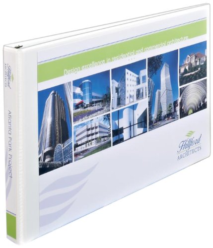 Avery Heavy-Duty View Binder, White with 1-Inch One Touch EZD Rings, 11 x 17 Inches, 1 Binder, White (72120)