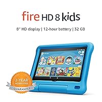 Fire HD 8 Kids tablet, 8” HD display, ages 3-7, 32 GB, Blue Kid-Proof Case