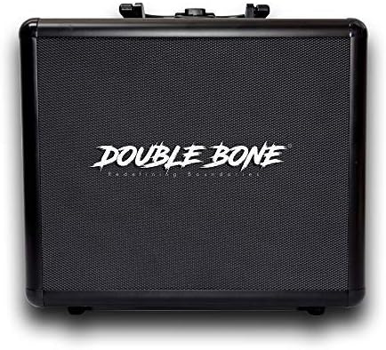 Double Bone Black Aluminum Watch Box Organizer. Luxury Briefcase Design Storage Case for Watches Protection with Individual Compartments for 8 Large Timepieces and Bracelets.