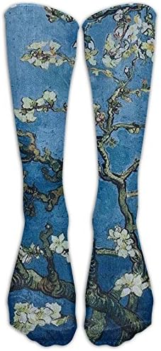 Almond Blossoms By Vincent Van Gogh Unisex Outdoor Knee High Long Tube Socks Sport Over-The-Calf Long Team Socks