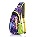 Lecxci Sling Bag Waterproof Sling Backpack Lightweight Crossbody Chest Bag Daypack Hiking Travel for Women Men (Dark Grey 1, S)