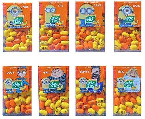Tic Tacs Despicable me 3 Mints Banana & Tangerine Flavored Limited Edition Complete Set