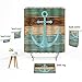 Bathroom Rug, Uphome Vintage Retro Nautical Anchor Flannel Microfiber Foam Bath Mat - Turquoise and Brown Non-slip Soft Absorbent Bathroom Mat Kitchen Floor Carpet (16