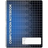 BookFactory Computation Notebook/Engineering Notebook - 100 Pages (9 1/4" X 11 3/4") - Scientific Grid Pages, Durable Translucent Cover, Wire-O Binding (COMP-100-CWG-A-(Computation))