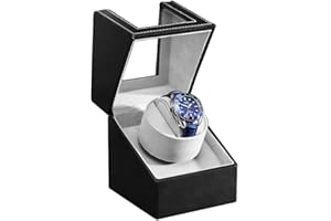 ANYASUN Automatic Watch Winder,Single Watch Winder for Women's and Men's Watches,Watch Shaker with Japanese Quiet Motor,Battery Powered or AC Adapter