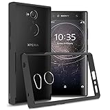 Sony Xperia XA2 Ultra Case, CoverON ClearGuard Series Hard Slim Fit Phone Cover with Clear Back and Flexible TPU Bumpers for Sony Xperia XA2 Ultra - Black / Clear