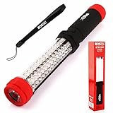 BOSTAC™ BTW-260 Worklight - High Intensity 52 LED Bulb Floodlight by Boston Tactical with Bright Flashlight, Magnetic Base, Sealed Switch, Garage Shop Light. Resistant to Oil, Grease and Water