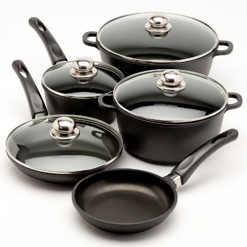 The InKitchen 10Piece Aluminum Cookware Set, Multi, Black best