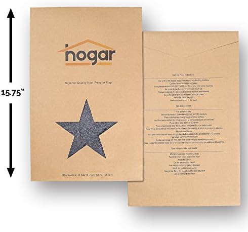 Glitter Heat Transfer Vinyl (htv) Sheets 10in x 16in - 3 Shipped Flat Sheets in a Reusable Envelope - For use with Cricut, Silhouette, Brother and more - Starry Black