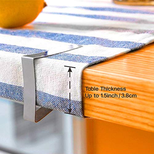 HYFEEL Tablecloth Clips 24 Packs Picnic Table Clip Stainless Steel Metal Outdoor Tablecloth Clamps Adjustable Table Cover Holder for Dining Picnic Camping Wedding Party
