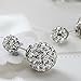 UPmall Luxury Double Sided Crystal Pearl Beads Earrings Ear Studs Tribal Earrings 6-10mm