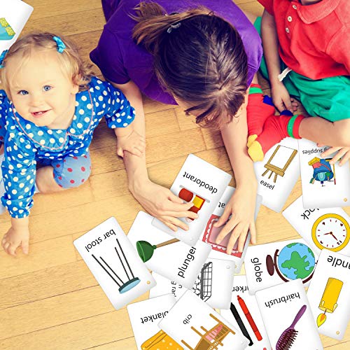 Little Champion Reader Set 6 Flash Cards for Toddlers - 203 Kitchen, House, Bathroom, Furniture & School Common Object Flash Cards - Learning for Baby Toddler Preschool Kindergarten - Thumbnail 6