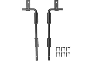 Matomtak 2pcs 12 Inch Heavy Duty Cane Bolt Gate Drop Rod Extra Thick Hardware Ground Latch Dia of 19/32" Gate Bolt for Wood P