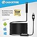 Gadgetise USB Borescope Endoscope 3 In 1 Inspection Camera System With 6 LED Lights | Improved Brightness, HD Crisp Images & Video, Waterproof, Semi Rigid Cable | For Drain, Sink, Holes, Pipes & More