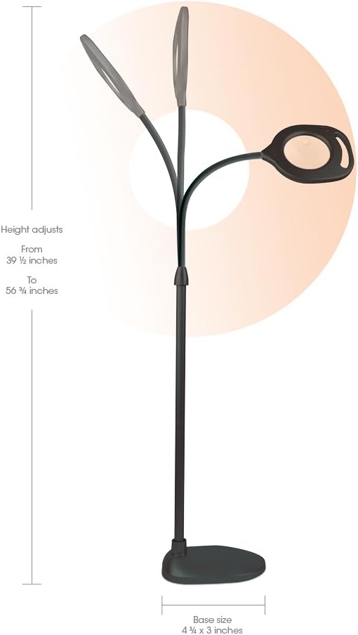 ottlite 2 in 1 led magnifier floor and table lamp