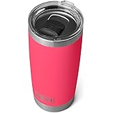 YETI Rambler 20 oz Tumbler Retired Color, Stainless Steel, Vacuum Insulated with MagSlider Lid, Bimini Pink