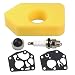 Hipa 698369 Air Filter + 495770 795083 Gasket Diaphragm 694394 494408 Primer Bulb for Briggs & Stratton 3.5-4.5 HP Classic Sprint Quattro Engine