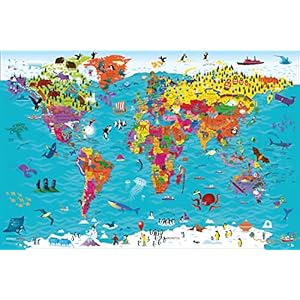 Collins Children’s World Map: An Illustrated Poster for Your Wall Loose Leaf – Geïllustreerd, 1 juli 2019