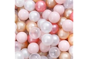Ball Pit Balls Pack of 120 200 Crush Proof Plastic Balls for Children's Toy Balls Pearl Colors Ocean Balls 2.4 inch,Indoor an