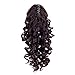 SWACC 12-Inch Short Screw Curls Claw Clip Ponytail Extensions Synthetic Clip in Drawstring Curly Ponytail Hairpiece Jaw Clip Hair Extension (Dark Brown-4#)thumb 2