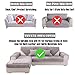 TEWENE Couch Cover, Sofa Cover Couch Covers Sectional Couch Covers Anti-Slip Sofa Slipcover for Dogs Cats Pet Love Seat Light Grey 36''x47'' (Only 1 Piece/Not All Set)
