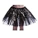 Anleolife 12''/ 3 Colors Spider Animal Print Tutu Skirt Birthday Halloween Tutu Girl Tutu Dress Set Ballet Dance Costumes (black)
