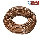 One Stop Outdoor (100' ft Roll) - USA Made - 1/4-Inch x Irrigation/Hydroponics Dripline with 6-Inch Emitter Spacing (Brown) (100' Foot Roll)