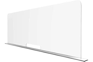 WIND-BLOX Elegant & Professional Sneeze Guard Shield, Most Effective, Grocery Checkout Counter, Various Sizes (48 inches Wide X 24 inches Tall)