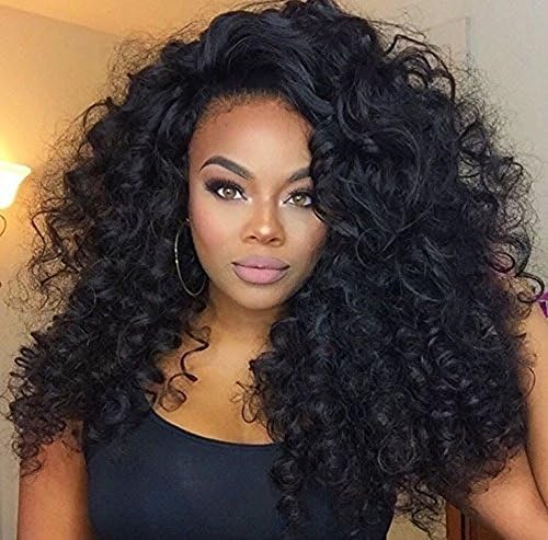 1234 heat resistant wigs for women,Fashion Women's Lace Front Wigs Heat Resistant Synthetic Natural Wave Wavy Black U Part Lace Wig for Daily Party