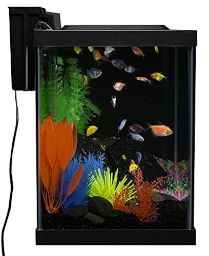 GloFish 20 Gallon Aquarium Kit with LED Lights, Decor Heater and