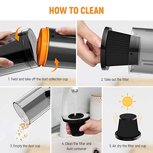 Dreamiracle Handheld Vacuum Cleaner Cordless, Portable Hand Held Vacuum