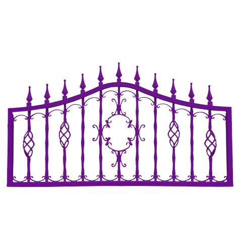 Mr. Chain Orleans Collection Fencing Eggplant 24-Inch Decorative Lawn Fencing or Wall Art, 5-Pack