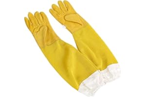 Ventilated Gloves Offering Comfort and Flexibility for Handling Bees Safely (yellow XL)