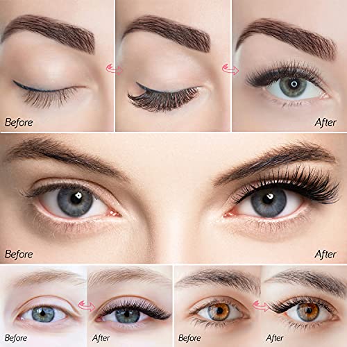 2021 Upgraded Magnetic Eyelashes With Eyeliner Kit, 6 Pairs Reusable Magnetic Lashes with 1 Tube of Waterproof Magnetic Eyeliner, Easy to Wear, Fit & Comfortable, No Glue Needed