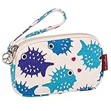 Bungalow360 Womens Canvas Coin Pouch Wallet (Puffer Fish)