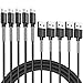 Adroid Charger Cable,Puridea 5 Pack Extra Long 6 Ft Micro USB Cable,Fast Charger Cord for Samsung Galaxy S7 Edge/S7/S6 Edge/S6, Note 5/4/2, HTC, LG G4, BlackBerry, Motorola, (Black)