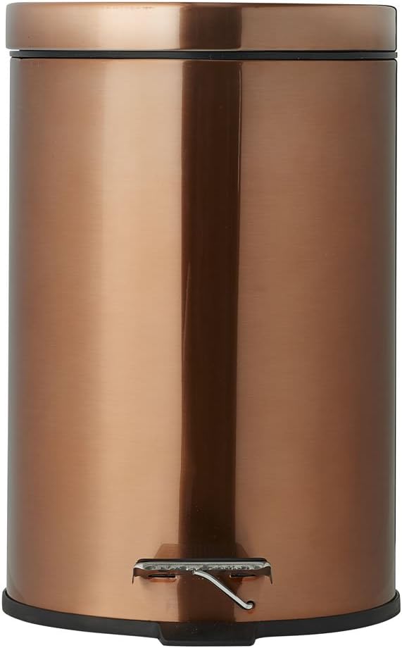 Copper Effect Bin Pedal 12L Bathroom