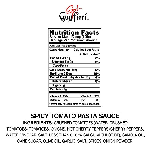Guy Fieri Old Skool Traditional Suace 25 oz Spicy Tomato Sauce 25 oz Pepperoni Marinara Sauce 25 oz (3 Pack) - Thumbnail 3
