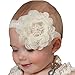 Bloomposh Baby Girl Lace Headbands with Big Bows,Ivory