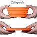 Ecoart Silicone Expandable Collapsible Bowl for Travel Camping Hiking (Orange(S))